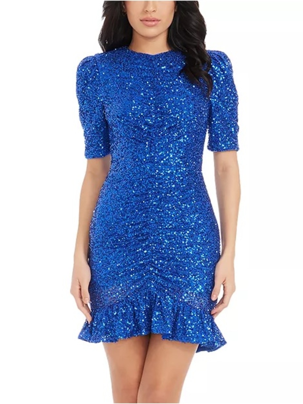 Dress the Population Chandler Sequined Ruffled Mini Dress NWT!!!
